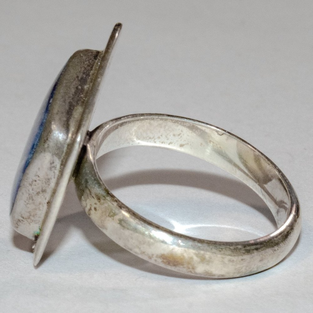 Modernist Sodalite Mexican Sterling Silver Produced by Athra Trading Inc. - Picture 3 of 12